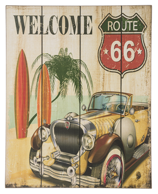 Wall Plaque - Route 66/ Welcome to California