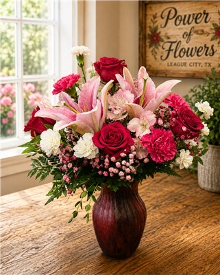 【Lancaster Rose】 ビクトリアンのティーサービス 3点 Victorian Garden Teacup Bouquet | Pink Roses & Blue Thistle
