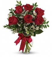 Thoughts of You Bouquet with Red Roses