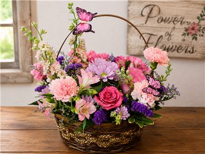 Pink & Lavender Garden Vase | Power of Flowers
