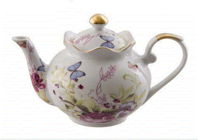 Porcelain Butterfly Teapot